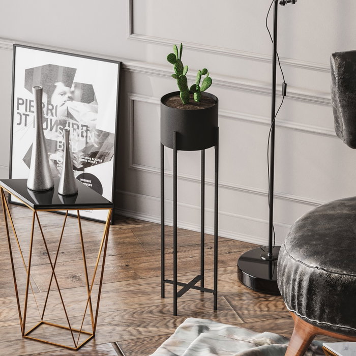 Aberto Design Maceta Decorativa GED-025 Negra